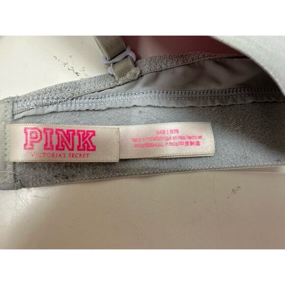 PINK Victorias Secret Womens Bra 34B Blue Wear Everywhere T-Shirt Lightly Lined - Picture 2 of 10